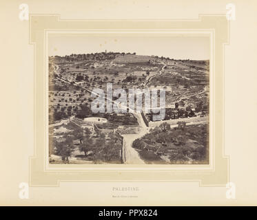 Palestine, Mont des Oliviers à Jérusalem; Félix Bonfils, French, 1831 - 1885, Alais, France; 1877; Tinted Albumen silver print Stock Photo