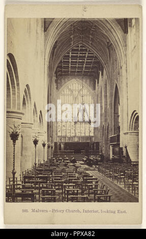 Malvern Priory Church, Interior, looking East; Francis Bedford, English, 1815,1816 - 1894, about 1865; Albumen silver print Stock Photo