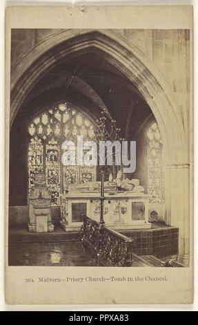 Malvern Priory Church - Tomb in the Chancel; Francis Bedford, English, 1815,1816 - 1894, about 1865; Albumen silver print Stock Photo