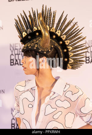 New York, NY - September 27, 2018: Georgina Pazcoguin attends New York City Ballet 2018 Fall Fashion Gala at David H. Koch Theater at Lincoln Center Credit: lev radin/Alamy Live News Stock Photo