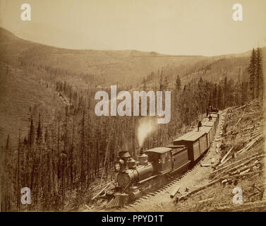 Marshall Pass, Westside; William Henry Jackson, American, 1843 - 1942, Colorado, United States; 1880 - 1881; Albumen silver Stock Photo