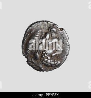 Drachm; Gortyna, Crete; 3rd century B.C; Silver; 0.0031 kg, 0.0068 lb Stock Photo
