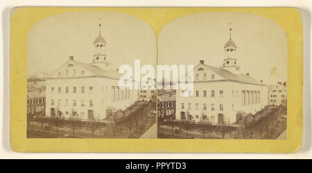 Moravian Church, Bethlehem, Pa; M.A. Kleckner, American, active Pennsylvania 1870s, 1870s; Albumen silver print Stock Photo