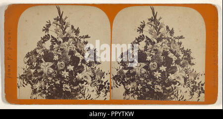 Flower arrangement; John P. Soule, American, 1827 - 1904, about 1870; Albumen silver print Stock Photo