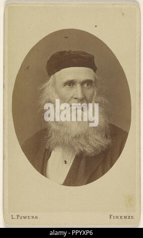 Mr. Hiram Powers, 1805 - 1873, L. Powers, American, 1835 - 1904, active Florence, Italy, about 1870; Albumen silver print Stock Photo