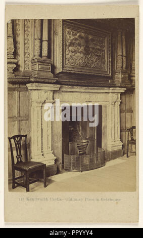 Kenilworth Castle - Chimney Piece in Gatehouse; Francis Bedford, English, 1815,1816 - 1894, 1864 - 1865; Albumen silver print Stock Photo