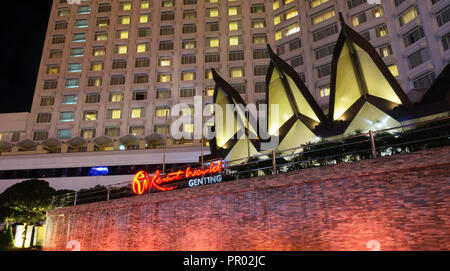 Genting, Malaysia - 9 March 2015 : Genting Highlands is an integrated resort development comprising hotels, casinos and a theme park in Pahang. Stock Photo