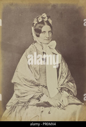 Mrs. Oswald Bell, Isabella Adamson, Dr. John Adamson, Scottish, 1810 - 1870, Scotland; 1867; Albumen silver print Stock Photo