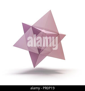 3d abstract glass shape on white background Stock Photo