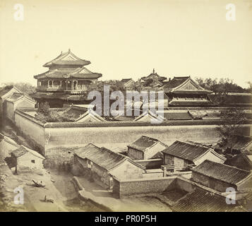 First view seen in Peking taken from Anting Gate, Beijing, China; Felice Beato, 1832 - 1909, Henry Hering, 1814 Stock Photo