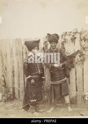 Kachin Women; Felice Beato, 1832 - 1909, Burma; about 1889; Albumen silver print Stock Photo