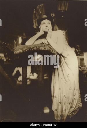 Female Model Wearing a Tiara, Paris; Alphonse Maria Mucha, Czech, 1860 - 1939, Czechoslovakia; negative 1899; print about 1980 Stock Photo