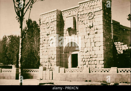 Damascus. St. Paul's Wall, restored. 1950, Syria, Damascus Stock Photo