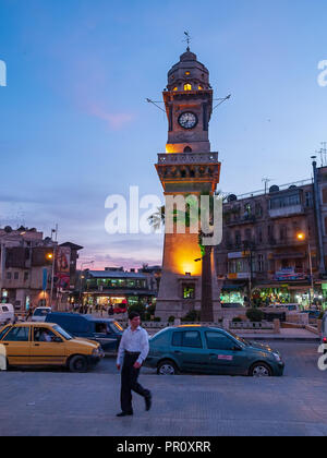 Bab al-Faraj Clock Tower. Aleppo, Syria. Stock Photo