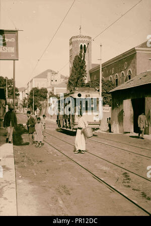 Beirut. Street leading to Ras Beirut. 1900, Lebanon, Beirut Stock Photo