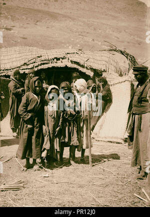 Bedouin wedding Bedouin children. 1900, Middle East, Israel and/or Palestine Stock Photo