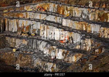Delabole slate quarry,Delabole slate,Slate mining, Stock Photo
