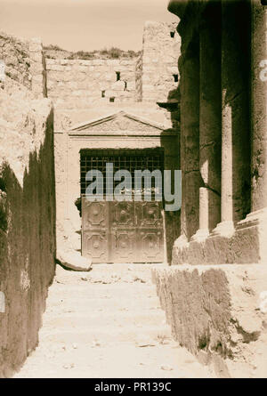 Valleys of Jehoshaphat and Hinnom Tomb of Jehoshaphat. 1900, Jerusalem, Israel Stock Photo