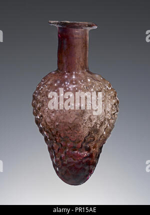 Grape Flask; Eastern Mediterranean; about 2nd century; Glass; 10.3 cm, 4 1,16 in Stock Photo