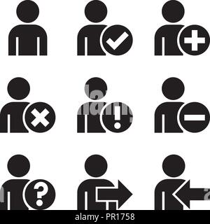 User Interactions icons Stock Vector