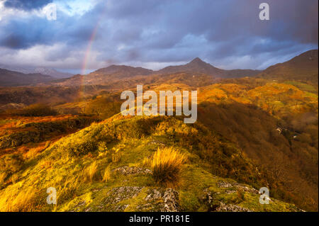 Cnicht Mountain at Sunset Snowdonia North West Wales Stock Photo - Alamy