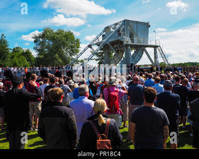 D Day commemorations at Pegasus Bridge in Normany June 2016 Stock Photo