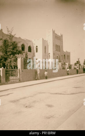 Jewish colonies and settlements. Tel Aviv. The gymnasium. 1920, Israel, Tel Aviv Stock Photo