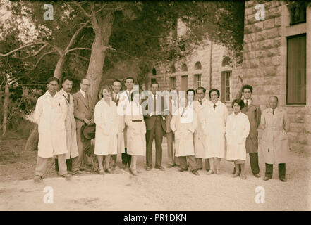 Zionist activities in Palestine. Members of the Hebrew University staff. 1925, Jerusalem Stock Photo