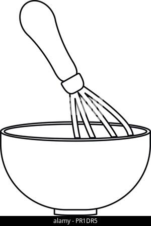 Mixing bowl with whisk illustration Stock Photo: 3359516 - Alamy