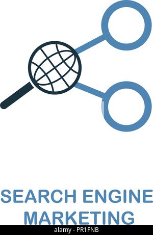 Search Engine Marketing icon in two colors. Creative style design from online marketing collection. UX and UI. Pixel perfect search engine marketing i Stock Vector