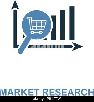 Market Research icon in two colors. Creative style design from online marketing collection. UX and UI. Pixel perfect market research icon. For web des Stock Vector