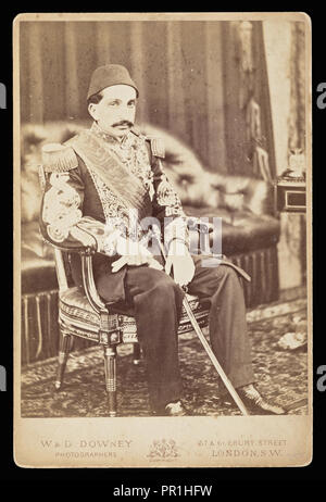 Sultan Abdul Hamid II at Balmoral Palace, photographs of the Ottoman Empire Stock Photo