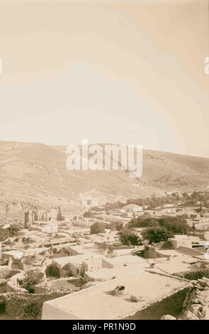 Bird's-eye view of Amman, looking towards the basilica. 1898, Jordan, Amman Stock Photo