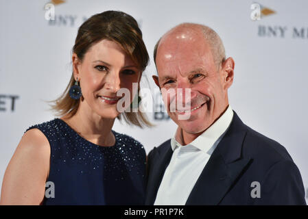 Lizzie Tisch and Jonathan Tisch attend the New York City Ballet 2018 Fall Fashion Gala at David H. Koch Theater at Lincoln Center on September 27, 201 Stock Photo