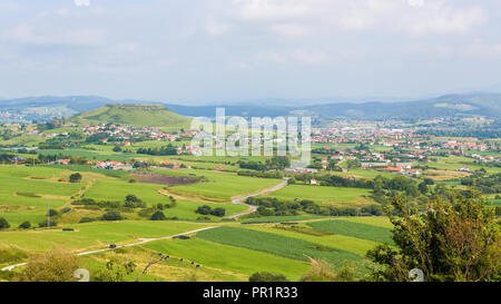 Beautiful rural landscape near Santillana del Mar, Cantabria, Spain. Stock Photo