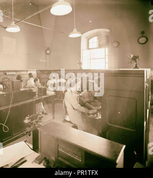 Telephone Company switchboard. 1898, Middle East, Israel and/or Palestine Stock Photo