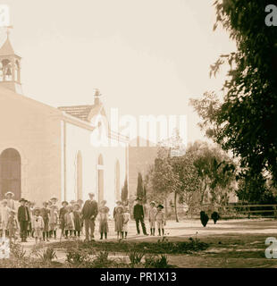 German Colonies in Palestine. Wilhelm [i.e., Wilhelma] & Sarona. 1898, Israel Stock Photo