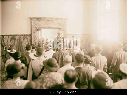 New general post office building in Jerusalem opened June 17 1938 by His Excellency Beginning of opening ceremony Stock Photo