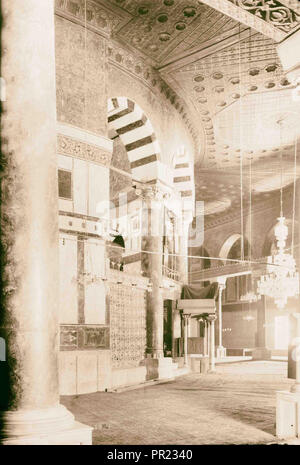 Dome of the Rock. Interior. 1934, Jerusalem, Israel Stock Photo