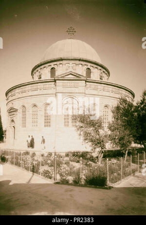 Ethiopian Abyssinian churches in Jerusalem The church from the south. 1940, Jerusalem, Israel Stock Photo