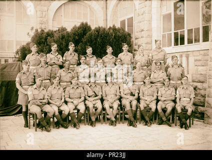 Sgts. mess group at 16th general Hospital. Taken July 1st 1944, Middle East, Israel Stock Photo
