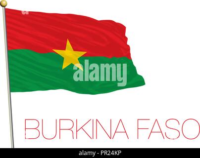 Burkina Faso flag, vector illustration, africa Stock Vector