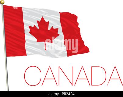 Canada flag, vector illustration, isolated on white background Stock Vector
