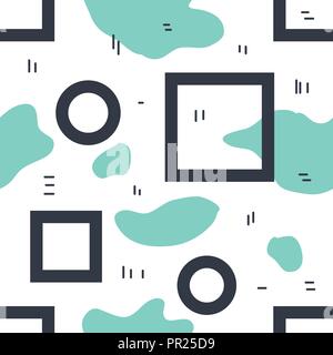 Unique abstract seamless repeating pattern. Geometric and hand drawn elements. Modern style. Stock Vector