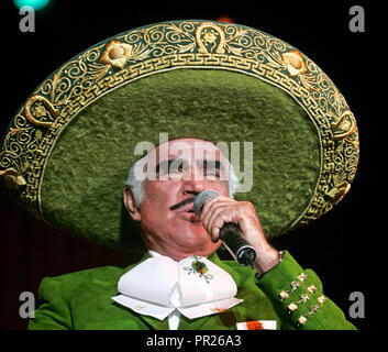 Mexican singing legend Vincente Fernandez performs in concert at the  American Airlines Arena in Miami on October 10, 2010. UPI/Michael Bush  Stock Photo - Alamy