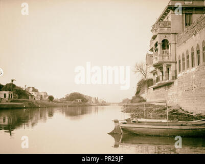 Egypt. River scenes. The Nile. Scenes along the Cairo banks. 1934, Egypt, Cairo Stock Photo