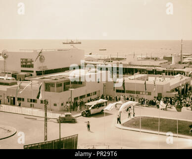 Palestine disturbances 1936. Overlooking the Fair buildings in a line ...
