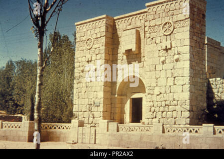 Damascus, Palmyra and Baalbek. Damascus, St. Paul's Wall, restored. 1960, Syria, Damascus Stock Photo