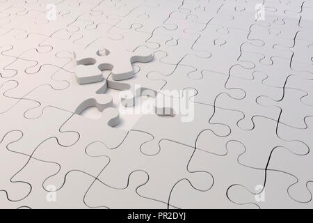 3d puzzle pieces background Stock Photo