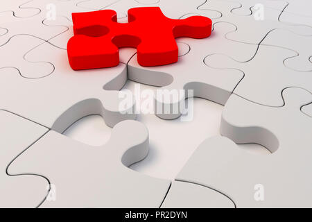3d puzzle pieces background Stock Photo